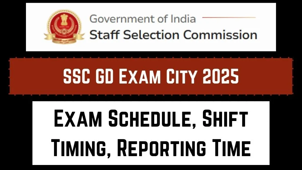 SSC GD Exam City 2025