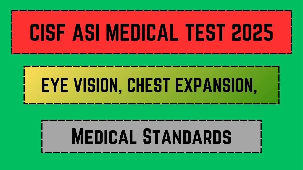 CISF ASI Medical Test 2025