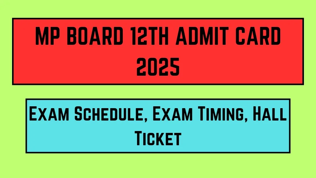 MP Board 12th Admit Card 2025