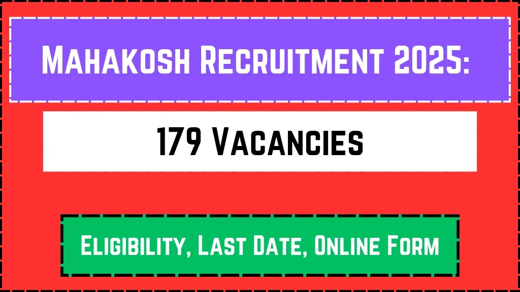 Mahakosh Recruitment 2025