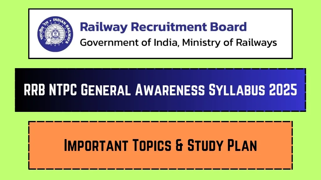 RRB NTPC General Awareness Syllabus 2025