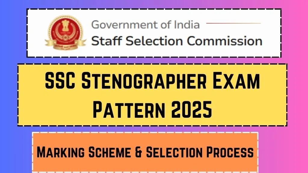 SSC Stenographer Exam Pattern 2025