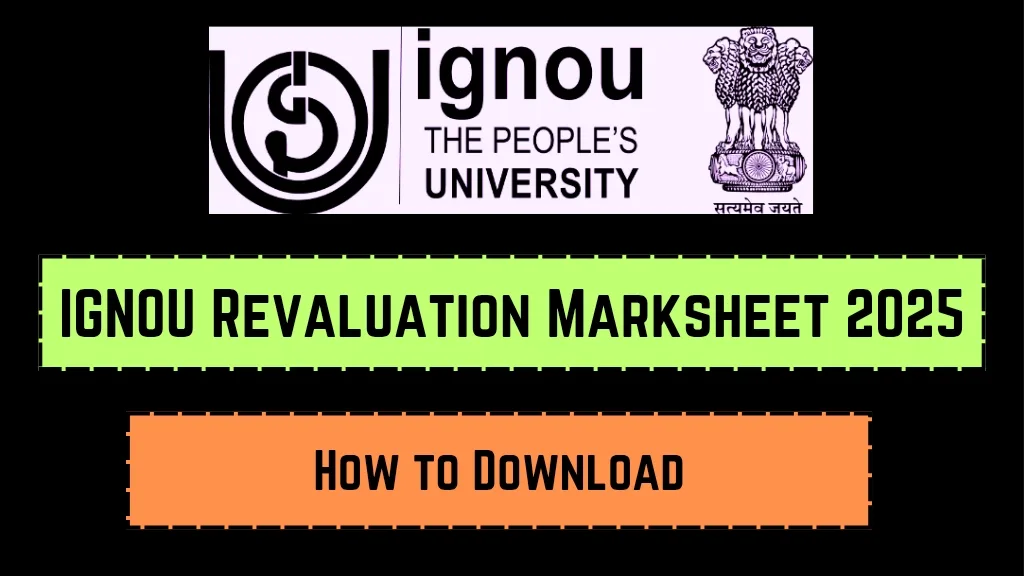 IGNOU Revaluation Marksheet 2025