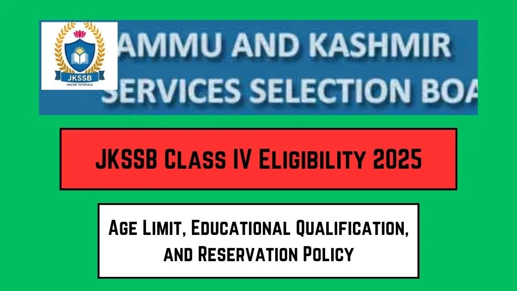 JKSSB Class IV Eligibility 2025